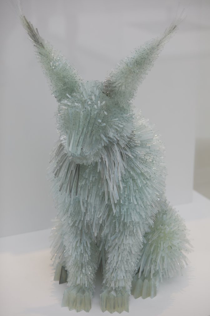 Glass sculpture of Lynx.