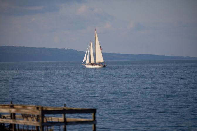 Sailing ship on Seneca Lake.