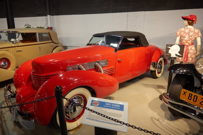 1937 Cord 812 Sportsman, in Red.