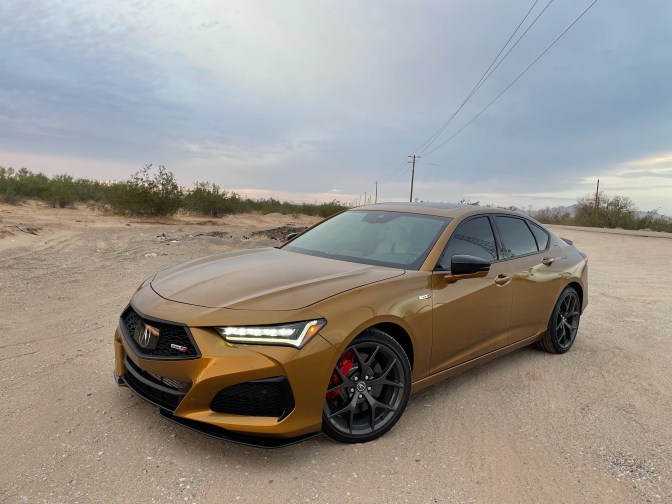 2021 Acura TLX in Tiger-Eye Pearl.