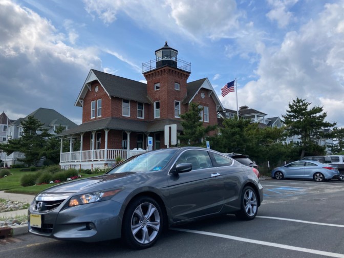 2012 Honda Accord parked in front of Sea Girt Lighthouse.