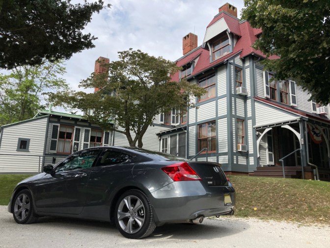 2012 Honda Accord parked in front of Emlen Physick Estate.