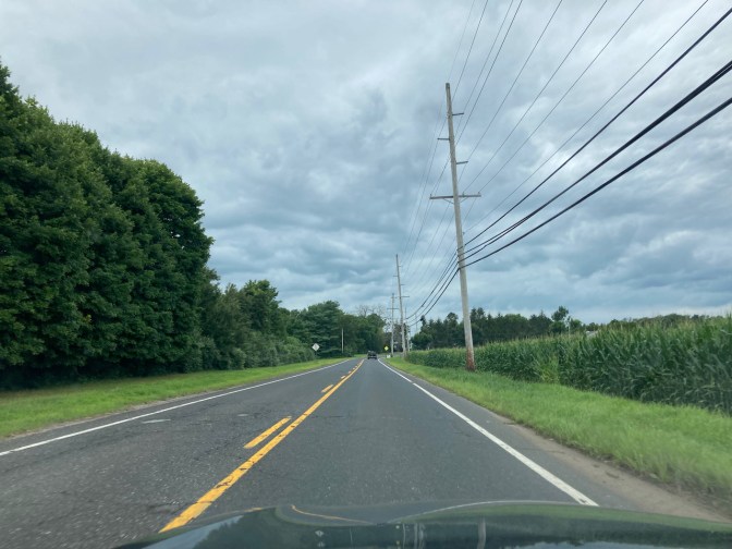 Rural country road in central New Jersey.