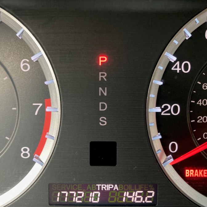 Car odometer reading 177210 TRIP A 146.2