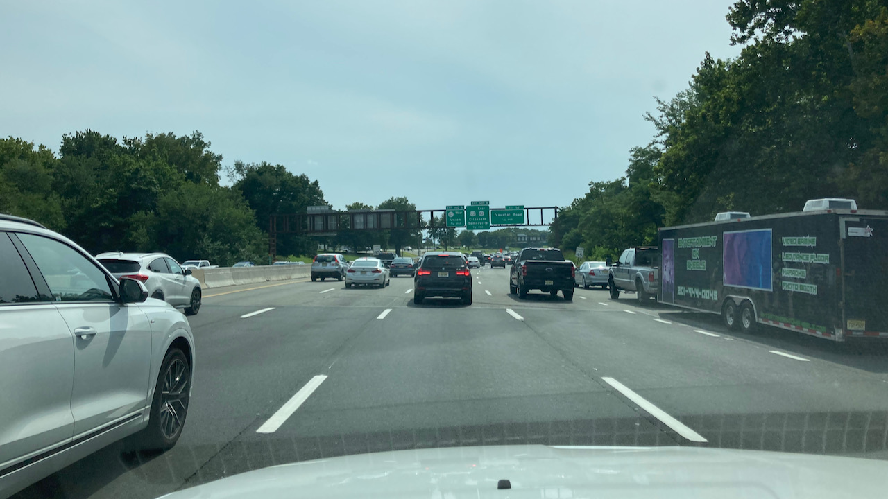 Traffic on Garden State Parkway.