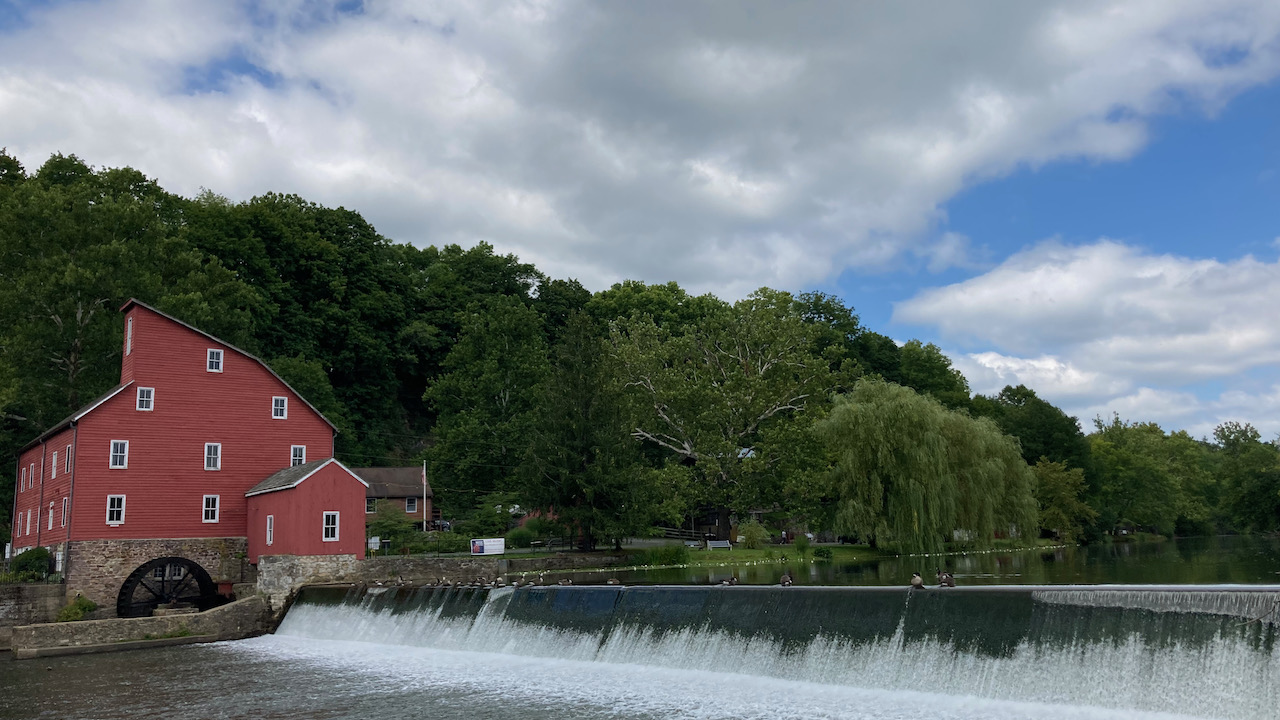 View of Red Mill and South Branch Raritan River.