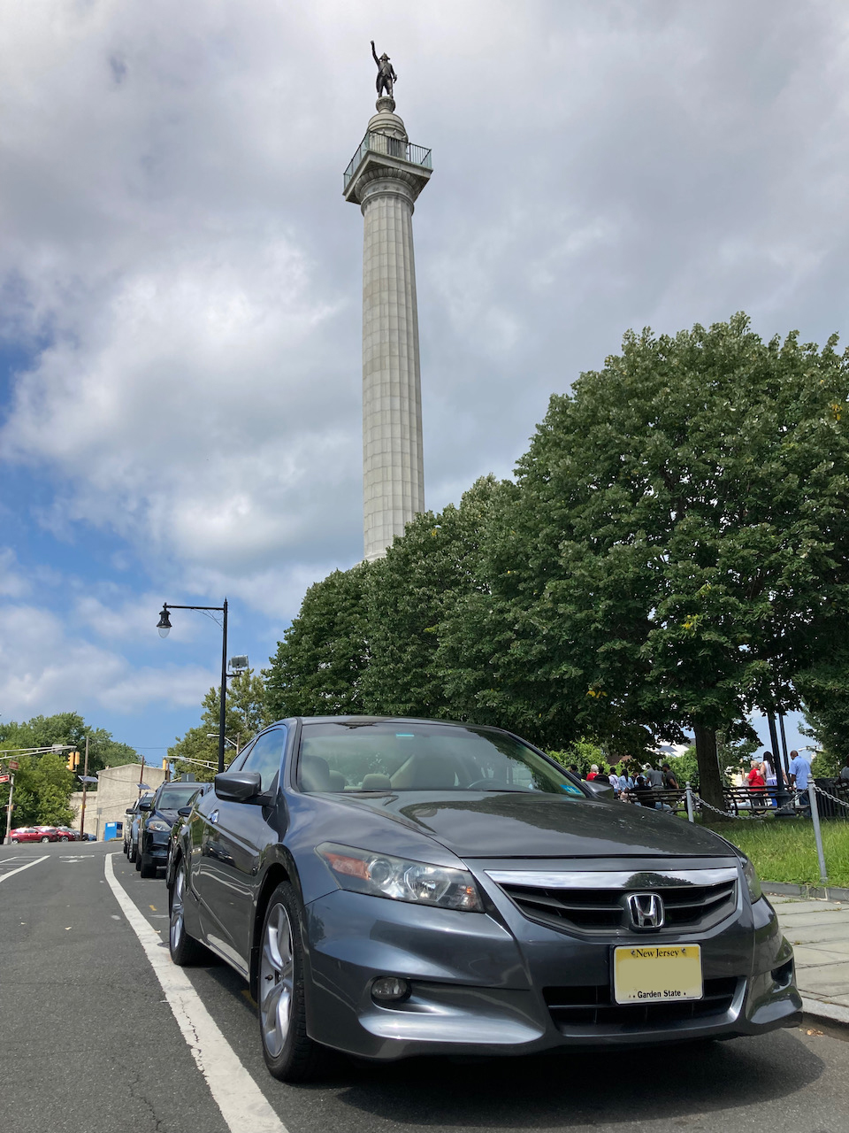 2012 Honda Accord, parked in front of Trenton Battle Monument.