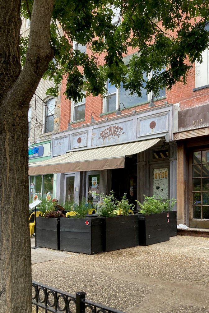 Exterior of Bareburger restaurant.