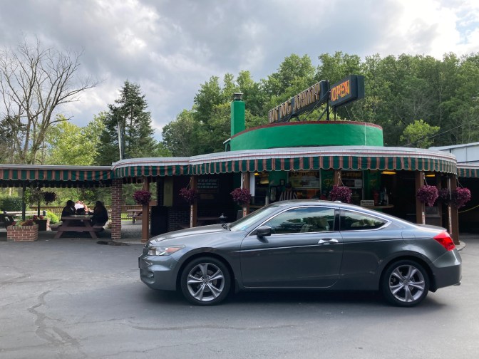 2012 Honda Accord parked in front of Hog Dog Johnny's.