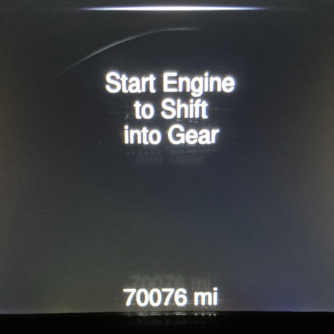 Car odometer reading 70076