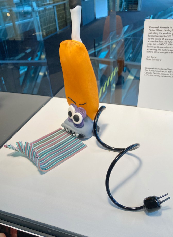 Glass vacuum cleaner that looks like monster.