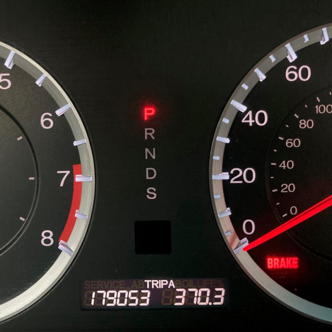 Car odometer reading 179053 TRIP A 370.3