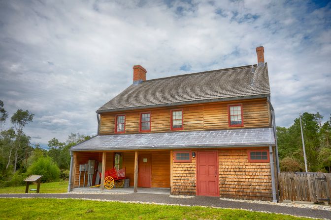 Rear of Cedar Bridge Tavern.