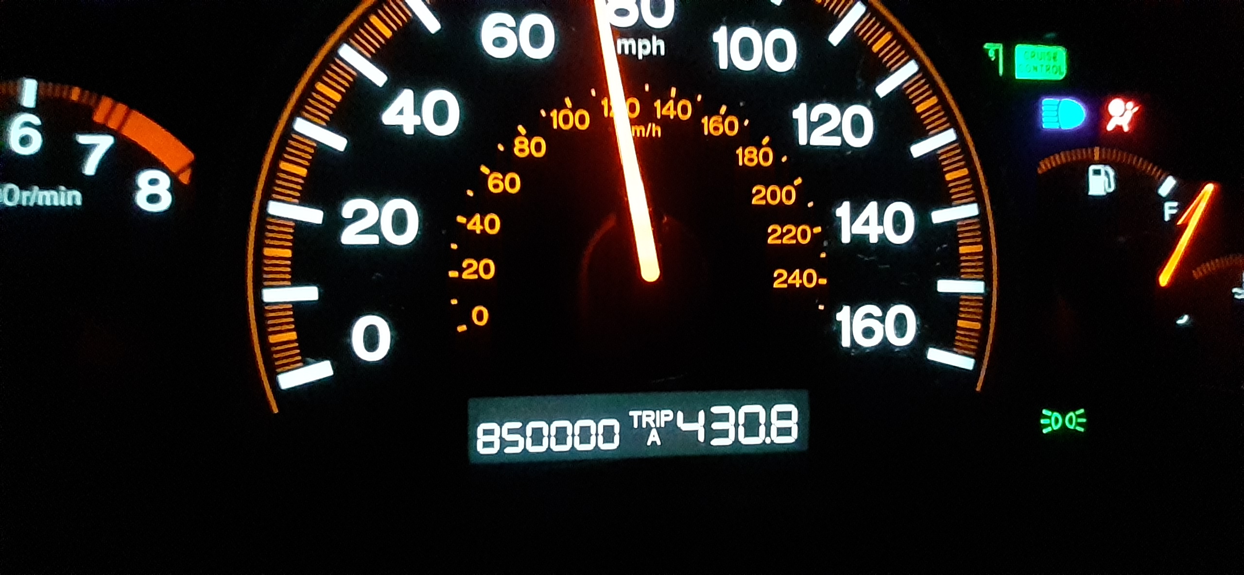 Odometer reading 850000 TRIP A 430.8