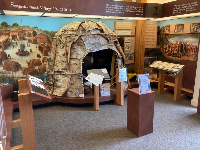 Exhibit on Susquehannock Village Life.