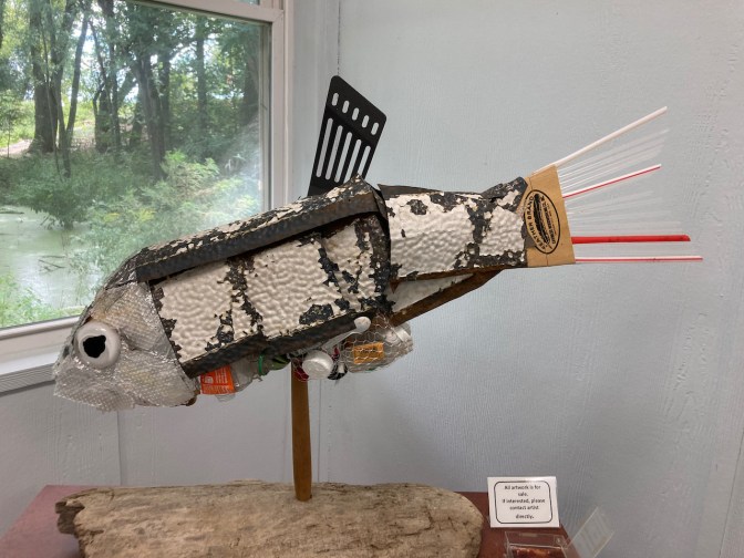 Fish made from trash.
