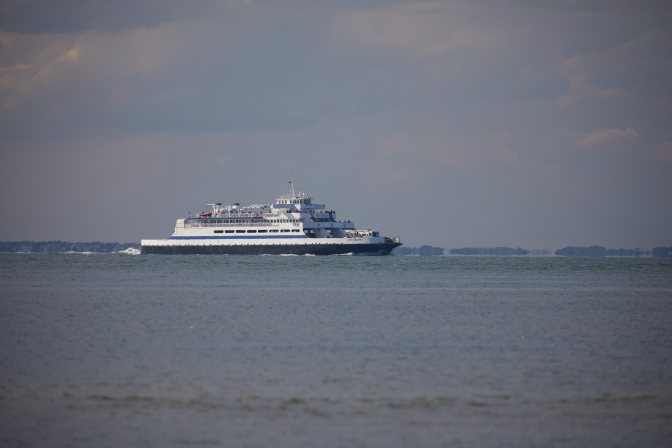 Cape May - Lewes Ferry sailing across Delaware Bay. 