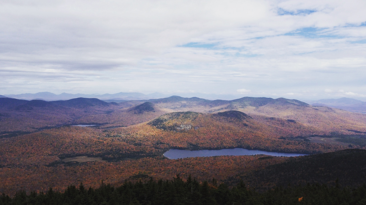 View of surrounding mountains. 