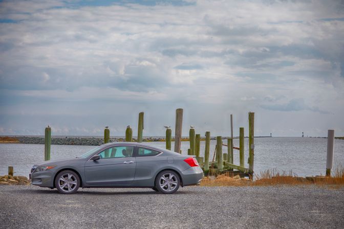2012 Honda Accord parked beside Christina River. 
