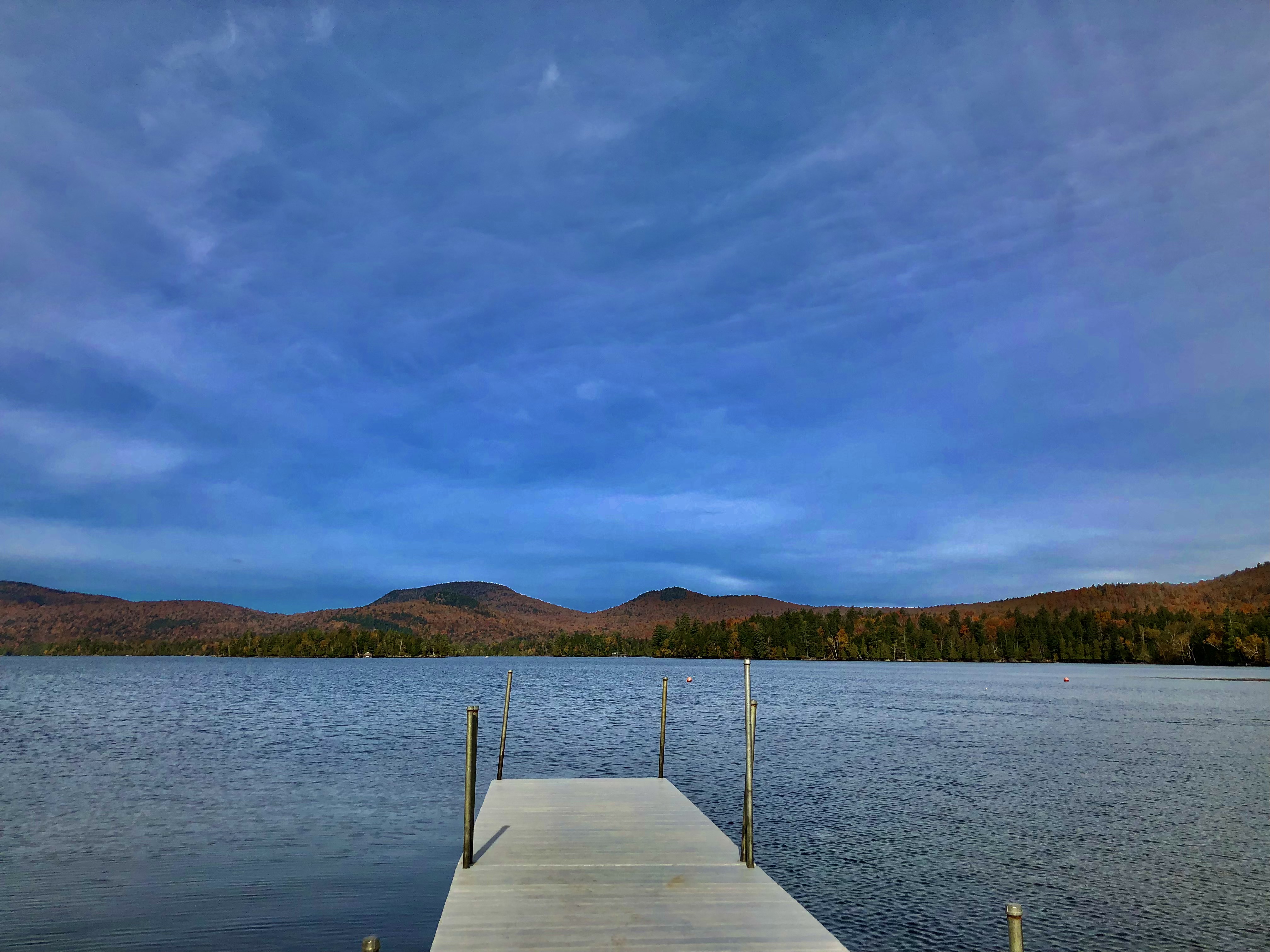 View of Blue Mountain Lake.