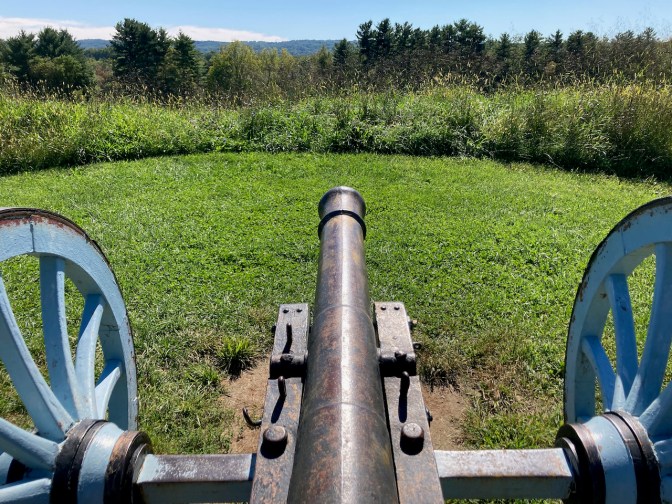 Canon overlooking hilltop. 