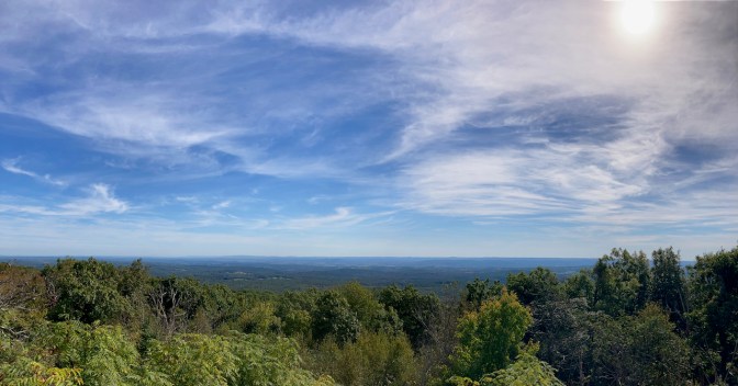 Panorama of view from top of High Point. 