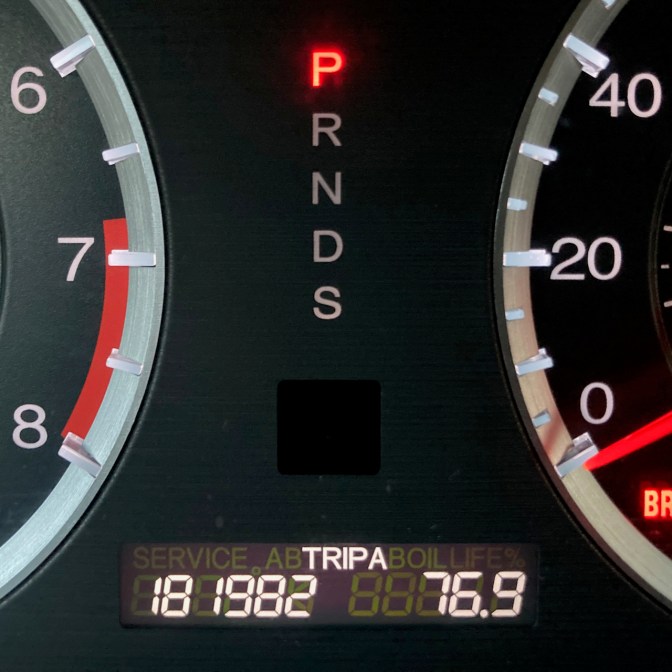 Car odometer reading 181982 TRIP A 76.9