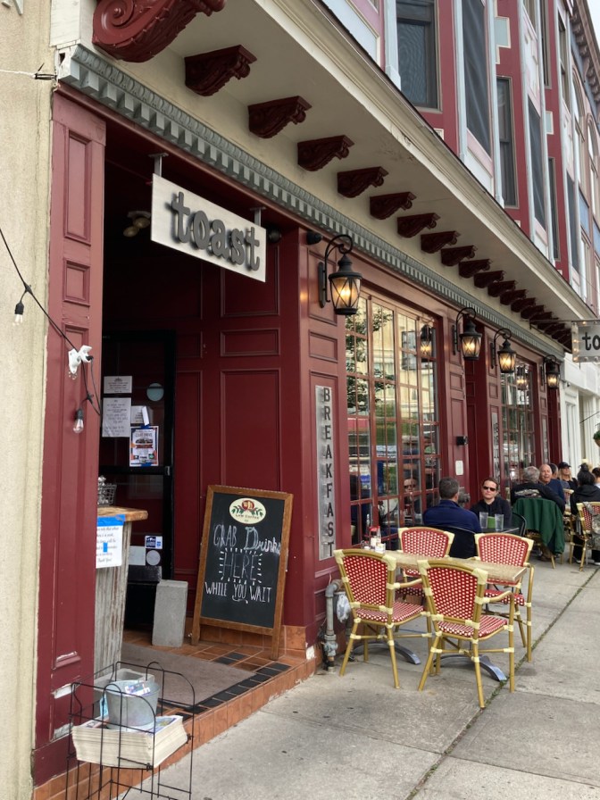 Exterior of Toast restaurant. 