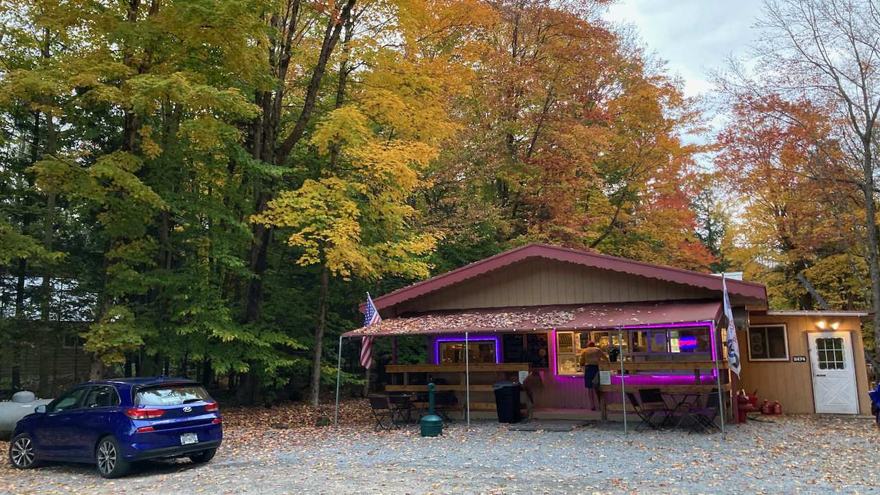 Exterior of Eagle Bay Donut Shop.