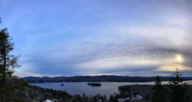 Panorama of Fourth Lake. 