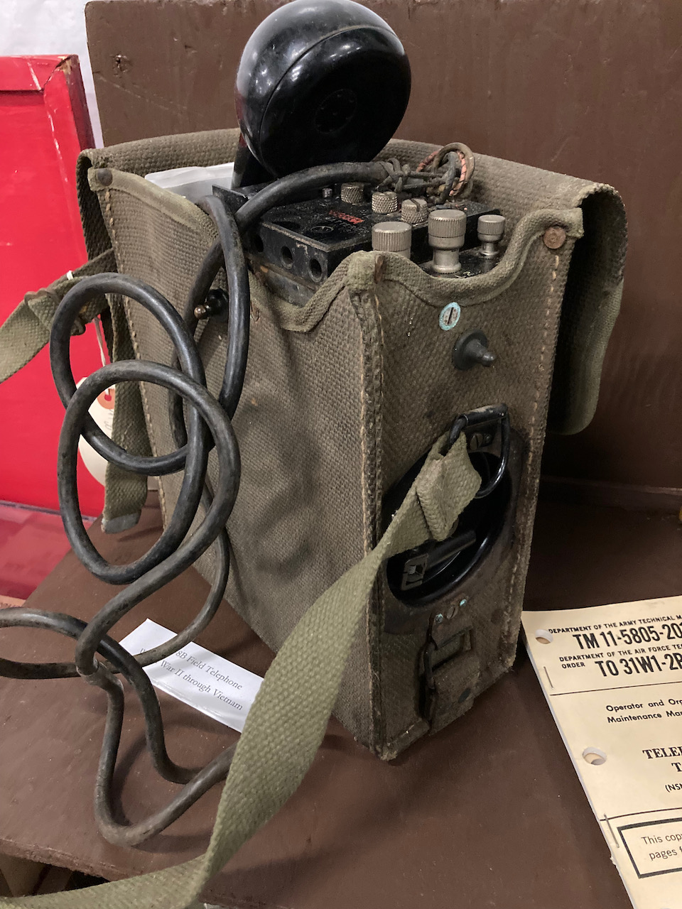 WWII-era field telephone. 