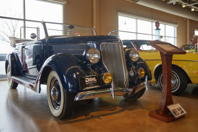 1936 Ford Phaeton, in blue.