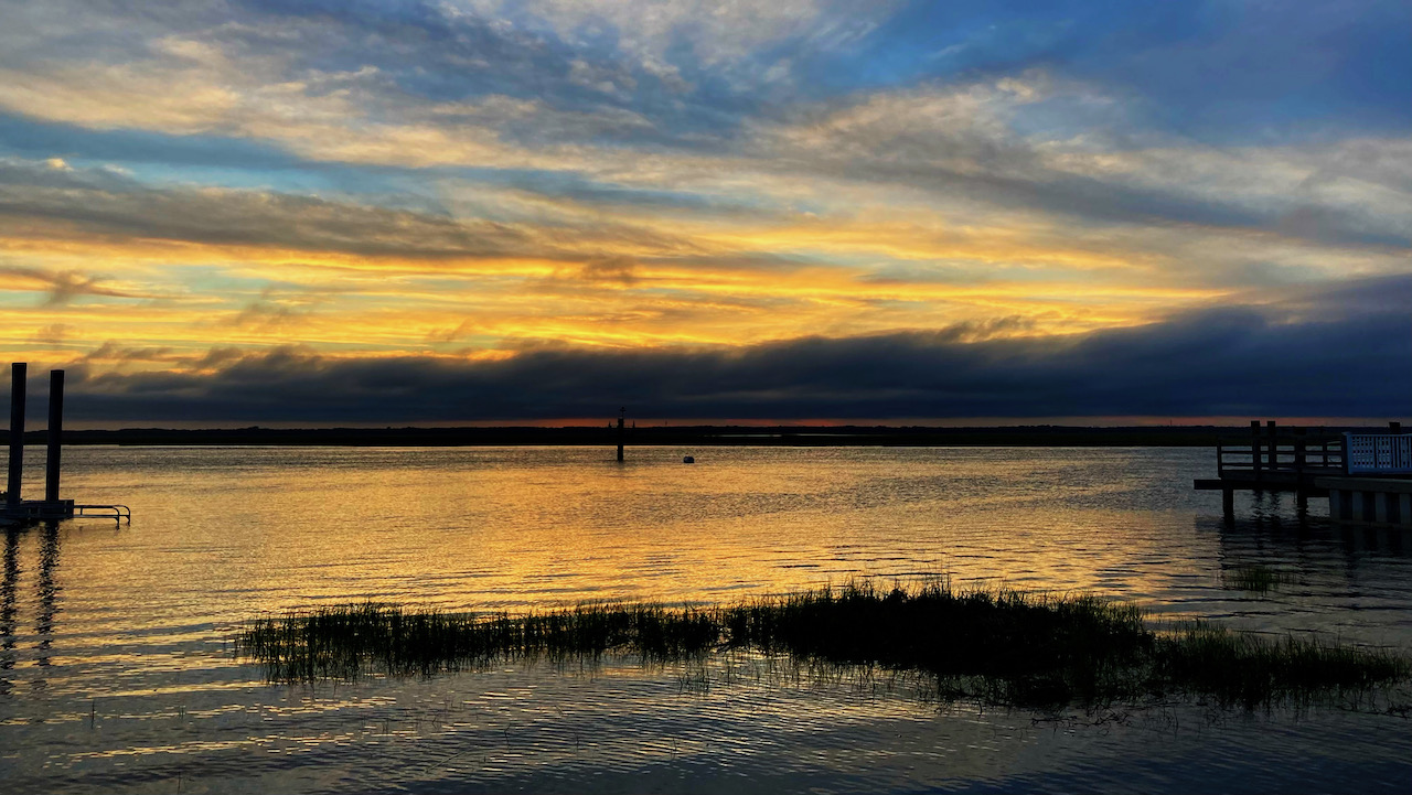 Bay of Sea Isle City at sunset.