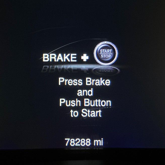 Car odometer reading 78288 miles