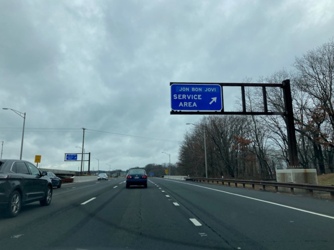 Exit for Jon Bon Jovi Service Area