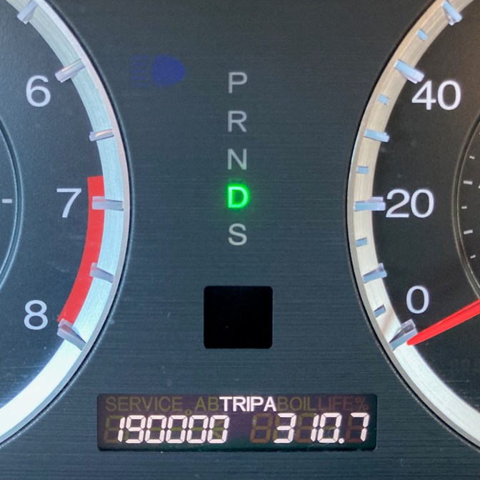 Odometer reading 190000 TRIP A 310.7