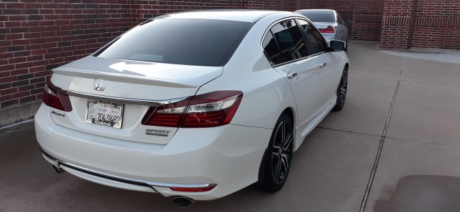 Rear end of 2017 Honda Accord Sport.