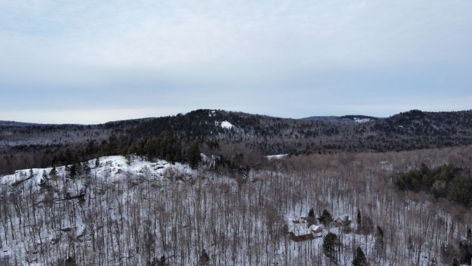 Drone photo of mountains.