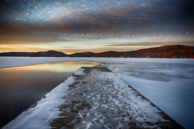 View of Fourth Lake from Arrowhead Park in Inlet.