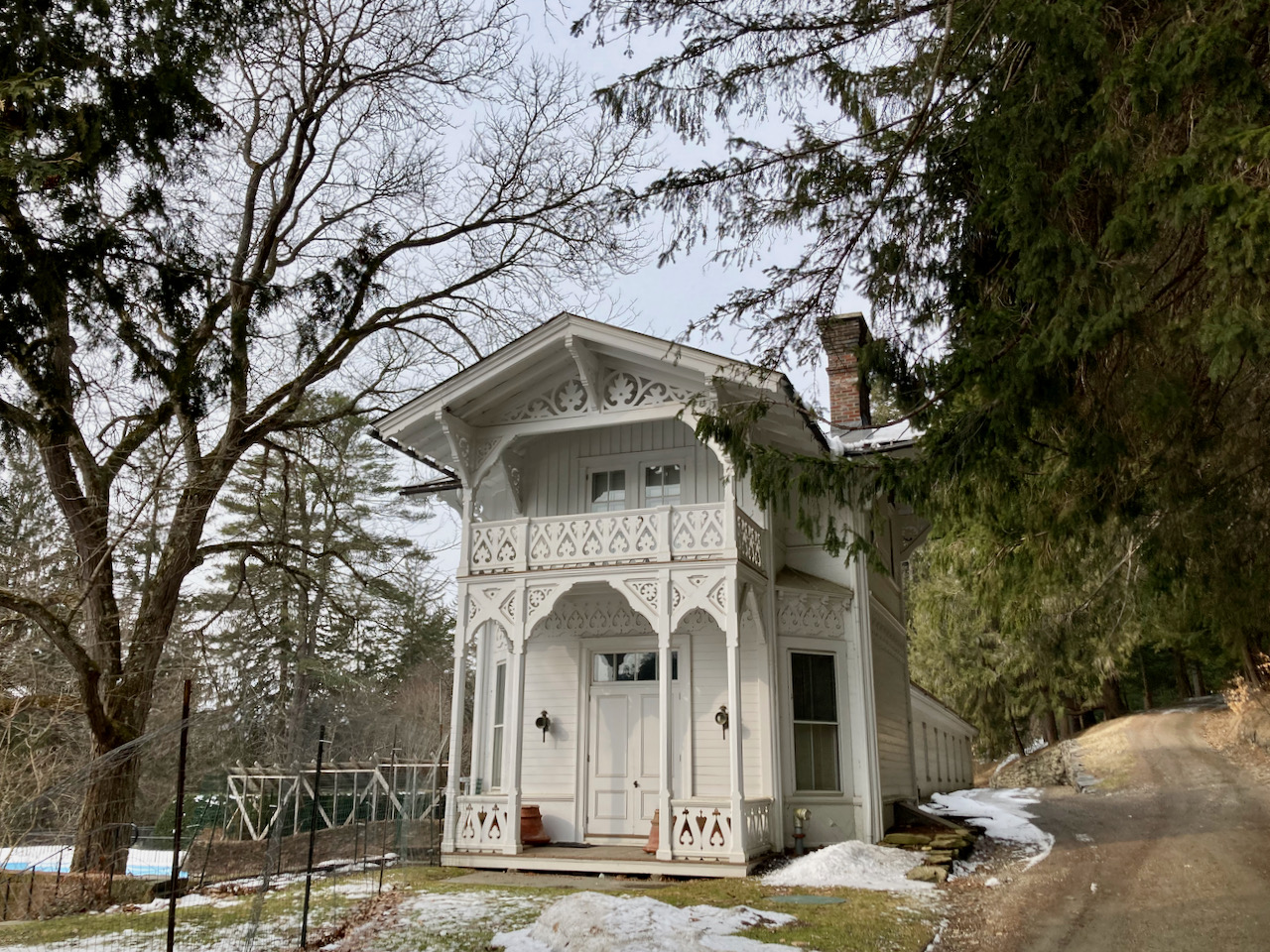 Exterior of The Belvedere cottage.