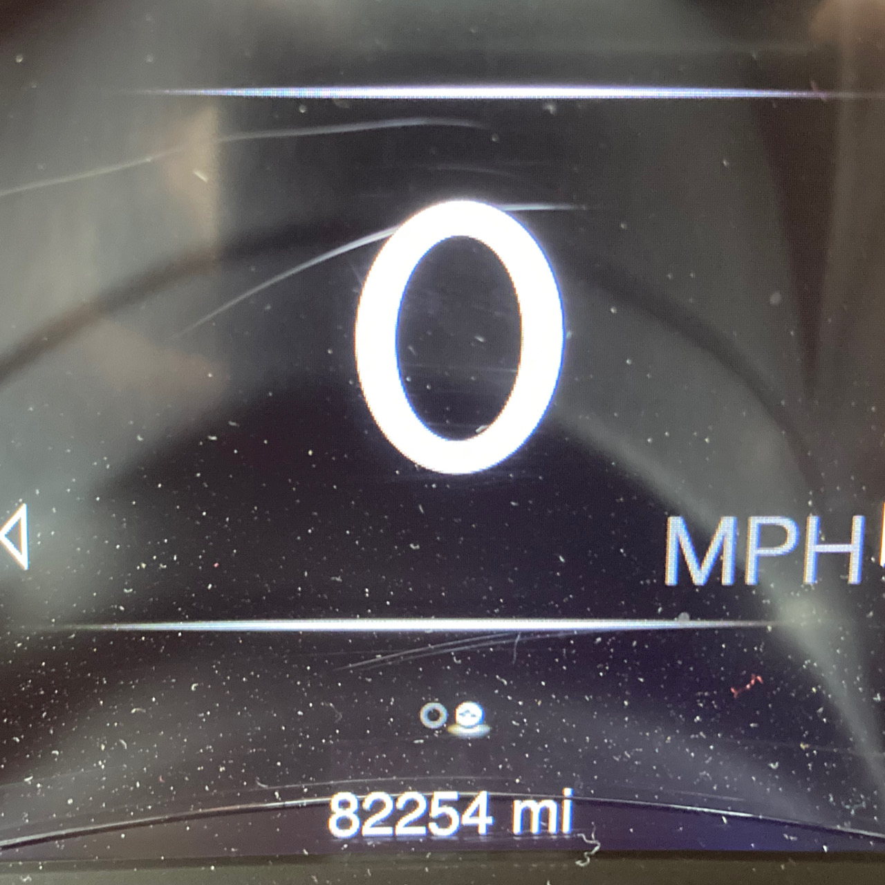 Car odometer reading 82254 miles