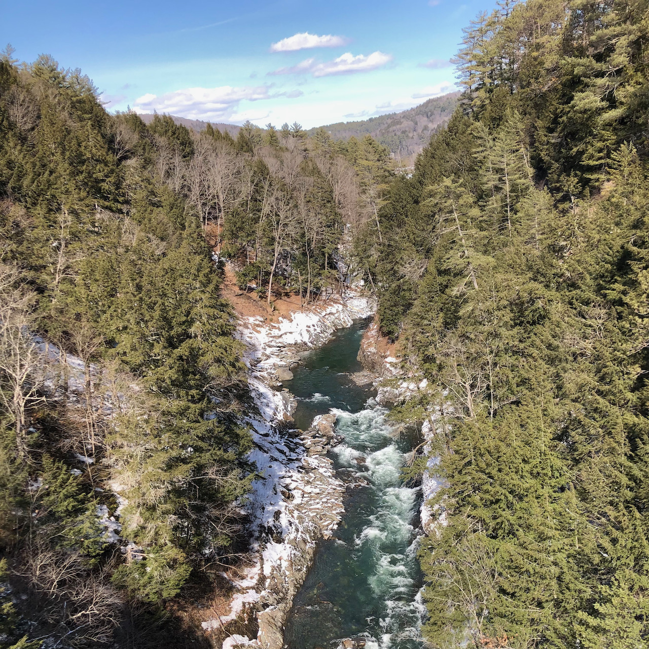 View of Quechee Gorge and surrounding countryside.