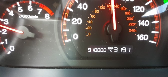 Car odometer reading 910000 TRIP A 319.1