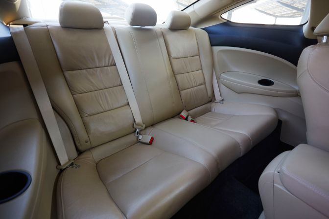 Back seat of 2012 Honda Accord coupe.