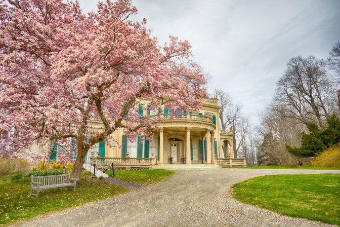 Exterior of Montgomery Place mansion.