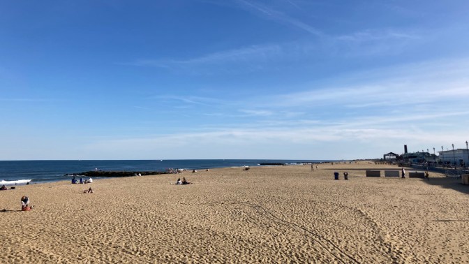 Beach and ocean at Asbury Park.