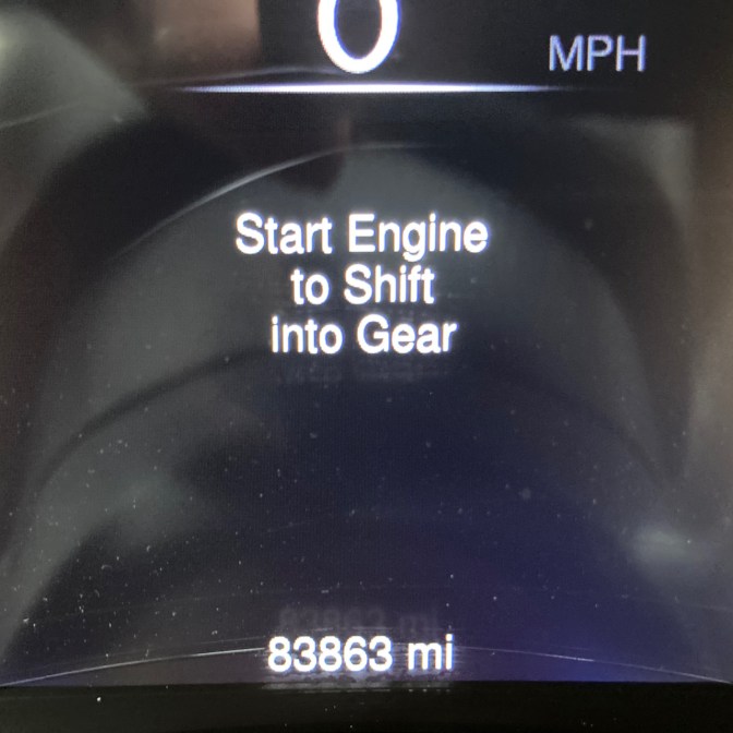 Car odometer reading 83863
