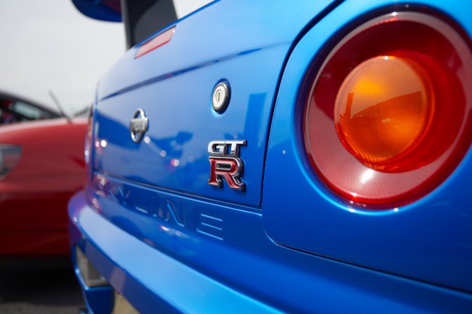 Rear of car with GT-R badge.