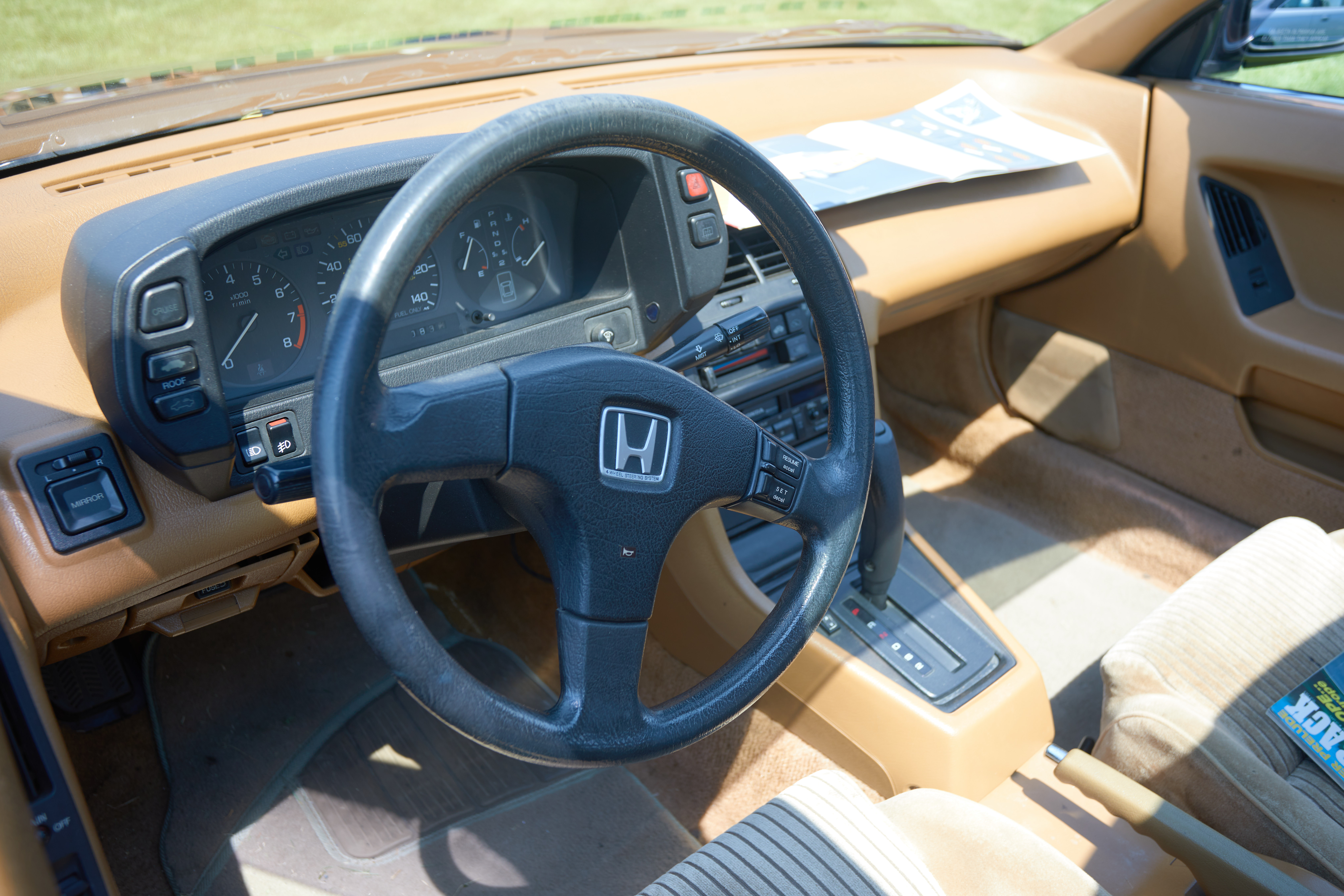 Interior of 1989 Honda Prelude Si.