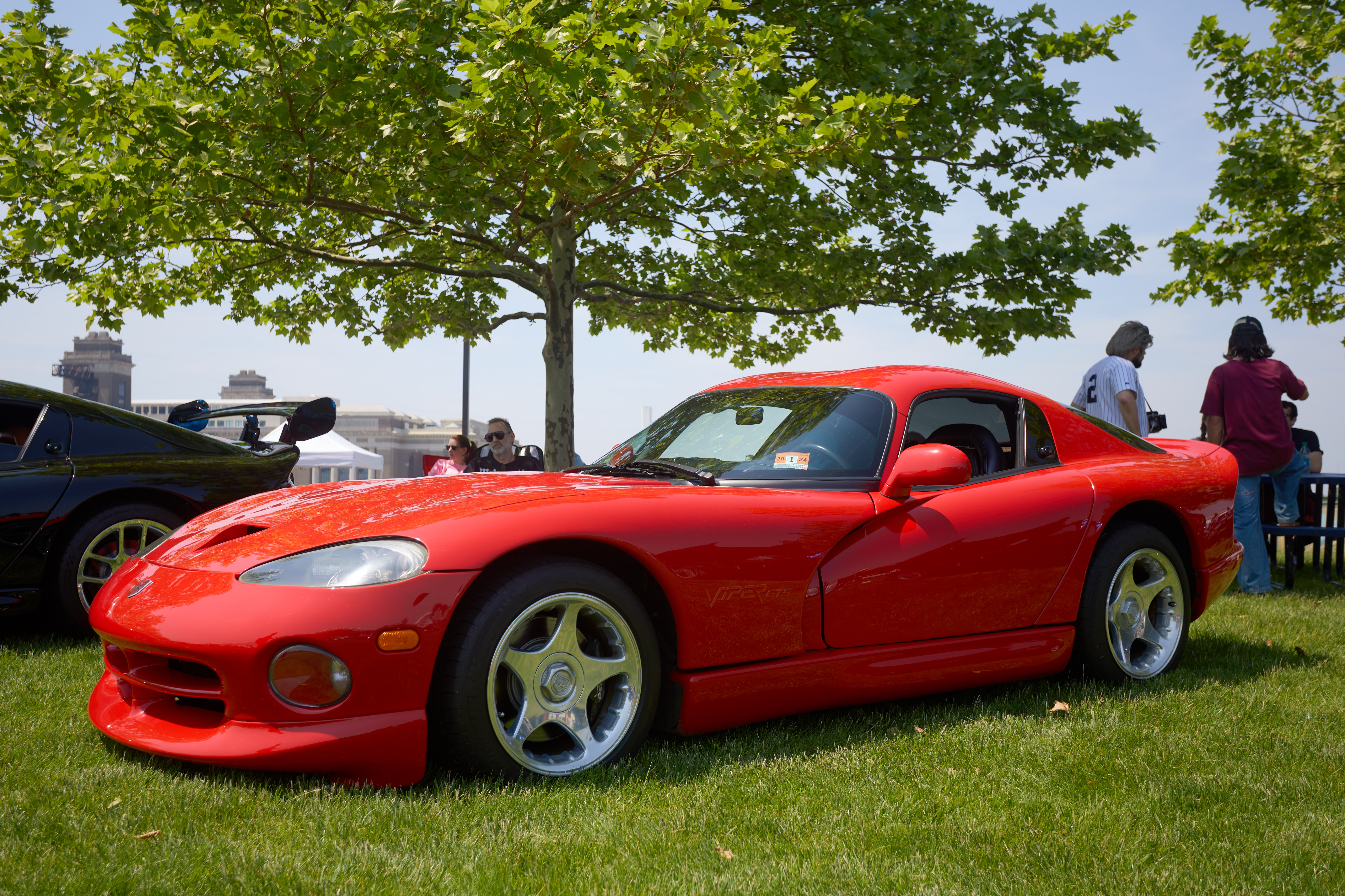 Red Dodge Viper.